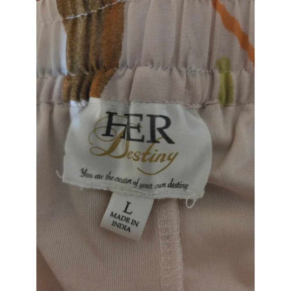 Her Destiny Oversized-Leaf-Print Colorful Resort A-Line Skirt XL-XXL 36